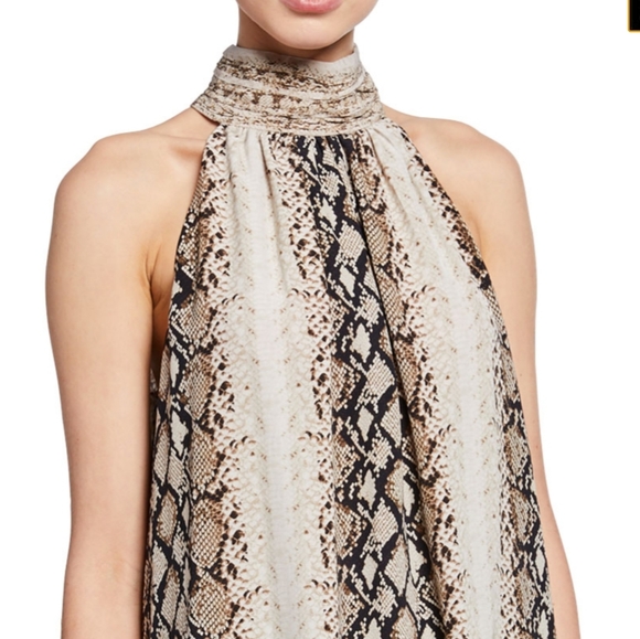 Joie Erola mock neck snakeskin print top - Picture 2 of 10